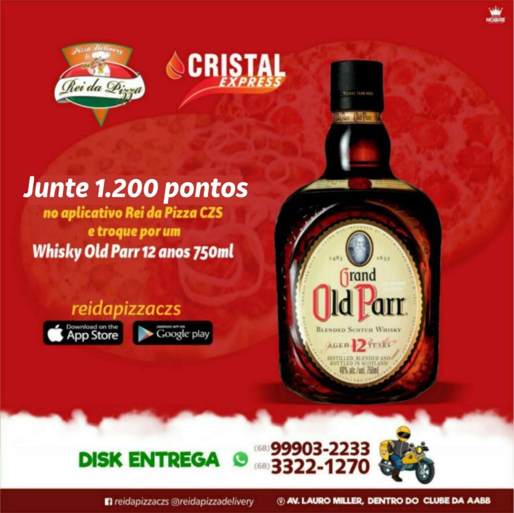 Peça sua #Pizza 🍕 hoje pelo APP 🤳 #reidapizzaczs e acumule pontos para trocar por prêmios exclusivos