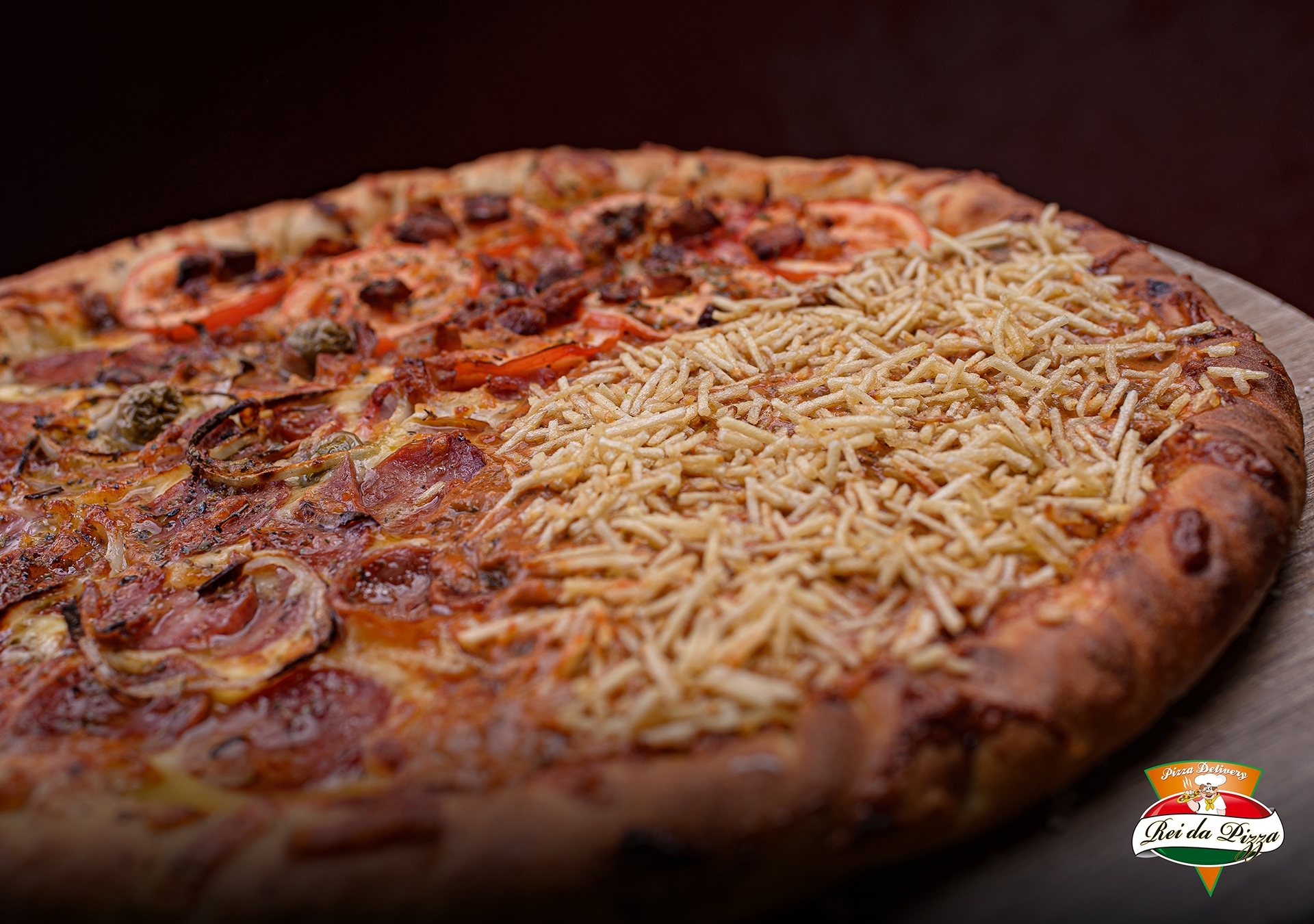 #pizza 3 sabores 🍕🍕🍕 #calabresa, #strogonoff e #siciliana 👀 da #reidapizzaczs