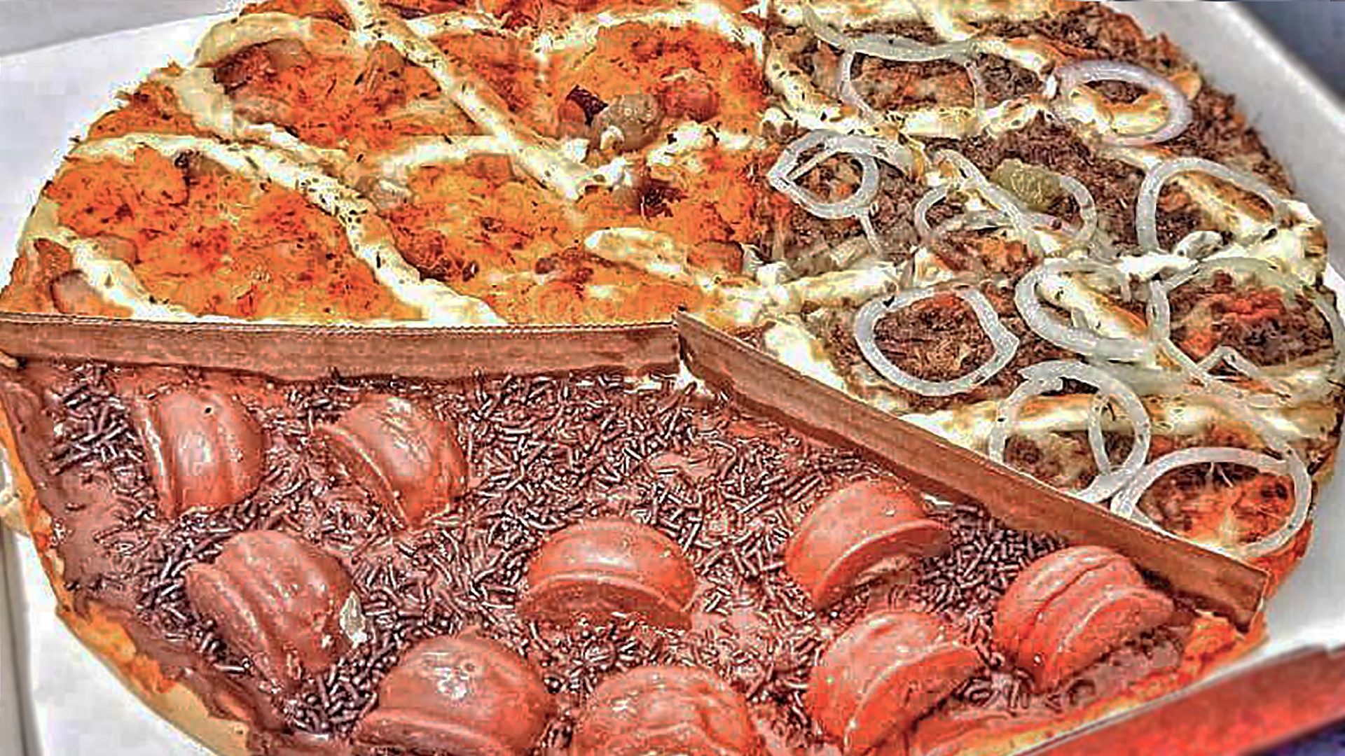 Pensando em #Pizza 🍕 hoje? 3 sabores e uma é doce, olha só... cruzeirense, #frangocomcatupiry e sonho de valsa 🤤