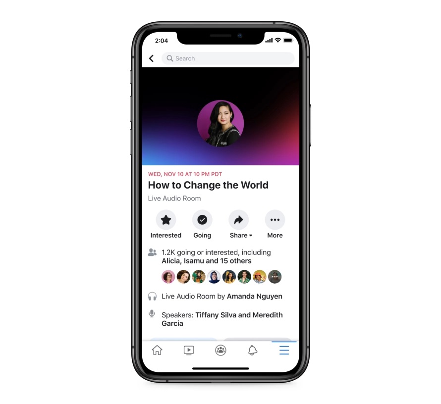 Salas de audio ao vivo e podcasts no Facebook