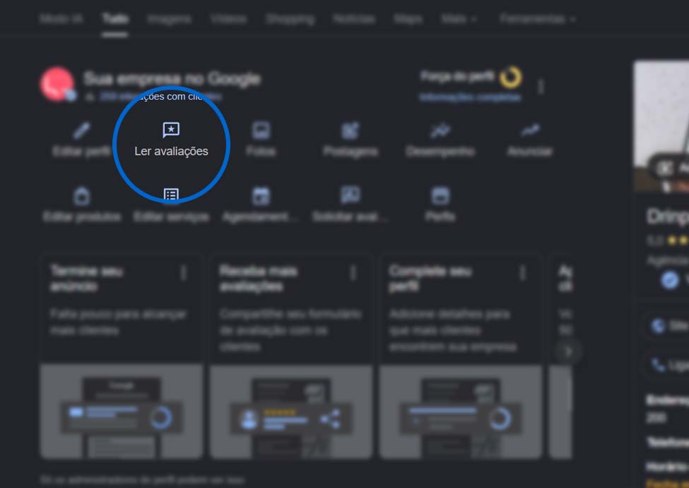 Drinpe - Como obter o link de avaliação do Google meu negócio