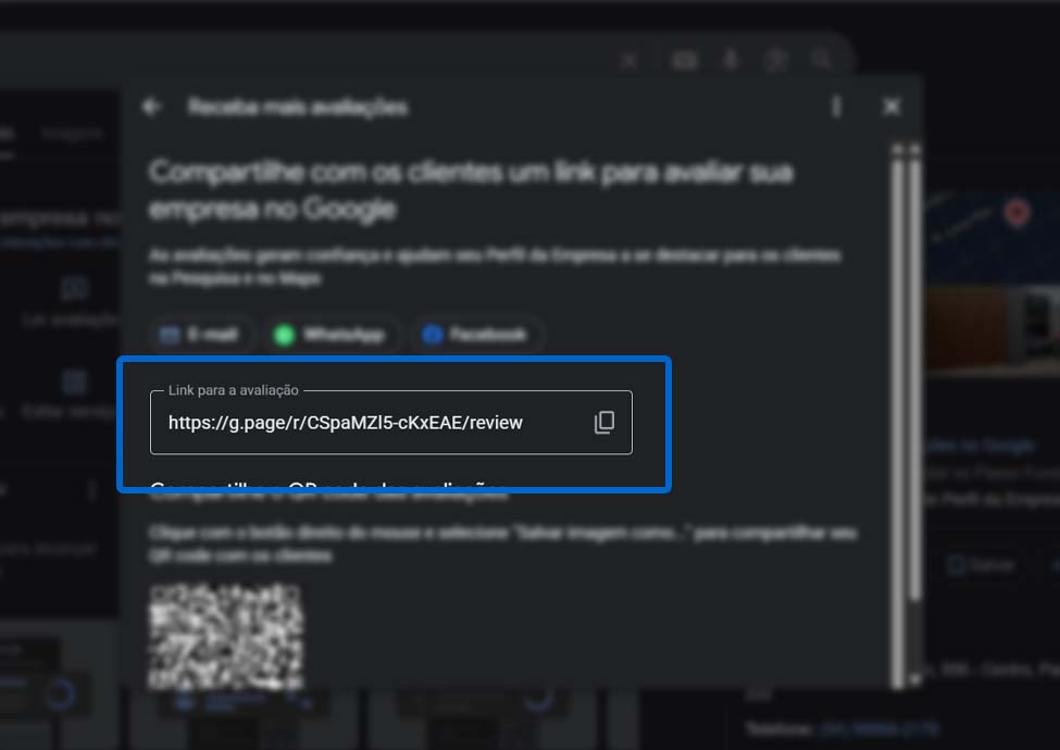Drinpe - Como obter o link de avaliação do Google meu negócio